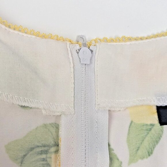 B. Smart Fit & Flare Dress Yellow Rose Sz 11/12 Sleeveless Scoop Neck Scalloped - Picture 11 of 12